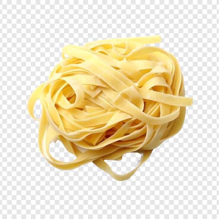 PSD tagliatelle italiano tradicional pasta não cozida fundo transparente