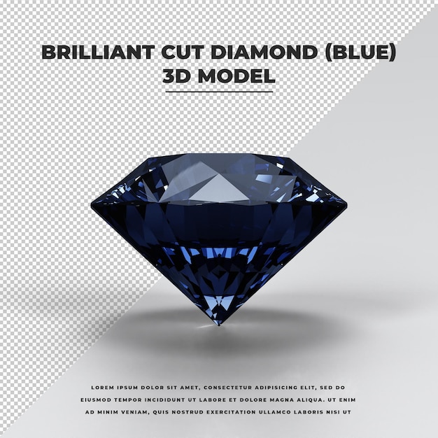 Taille Brillant Diamant Bleu