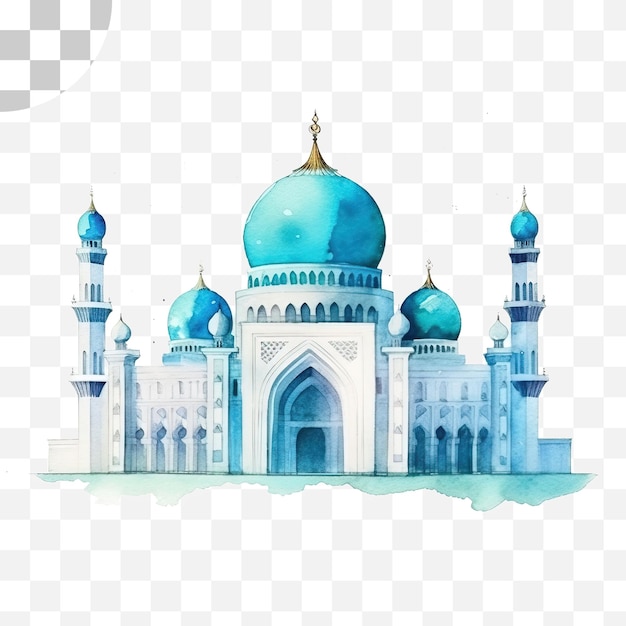 Taj mahal moschee aquarell png hintergrund
