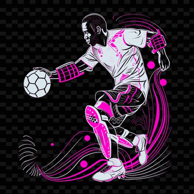 PSD takraw-spieler tritt den ball mit takraw-schuhen und knie-illustration flach 2d-sport-hintergrund