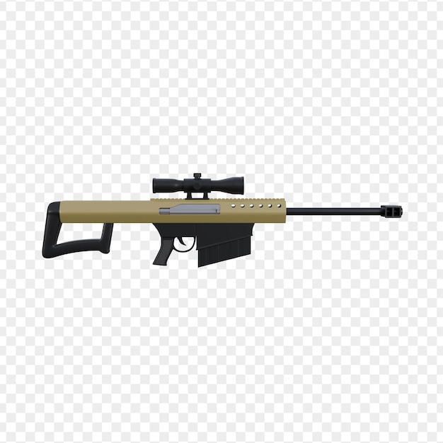 Taktische Barrett M82 Scharfschützengewehr 3D-Illustration für Langstreckenschießen