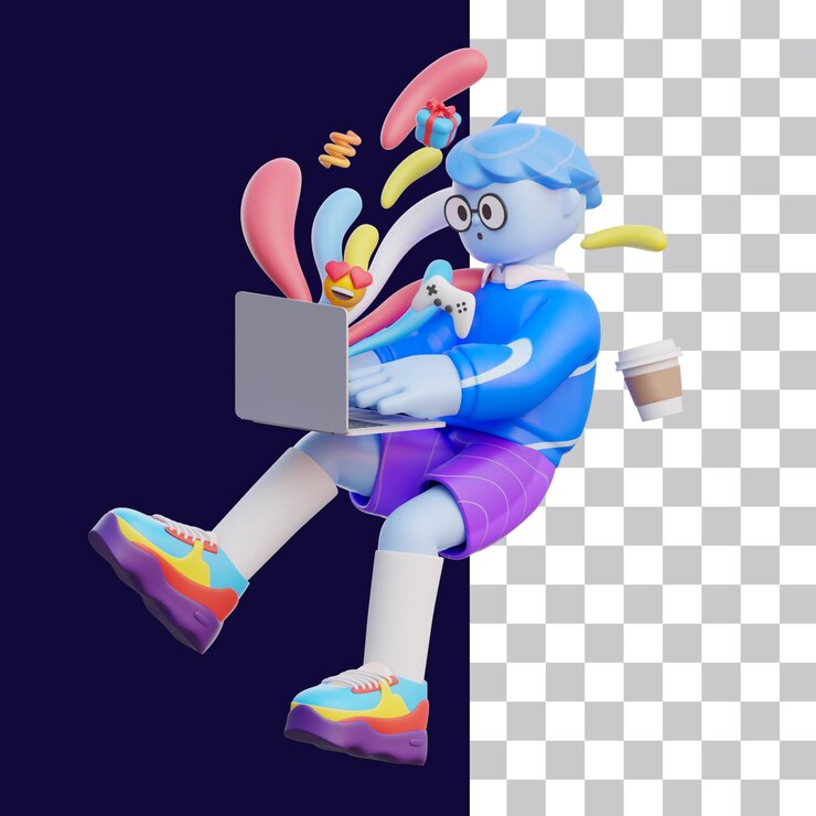 PSD takumi volant avec un ordinateur portable et un café