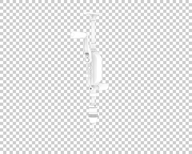 PSD taladro de mano aislado en la ilustración de representación 3d de fondo transparente