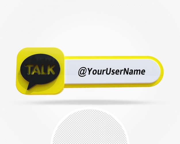 Talk Banner Social Media Logo trasparente 3D