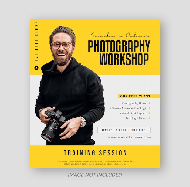 Taller de fotografía Diseño de banner para redes sociales