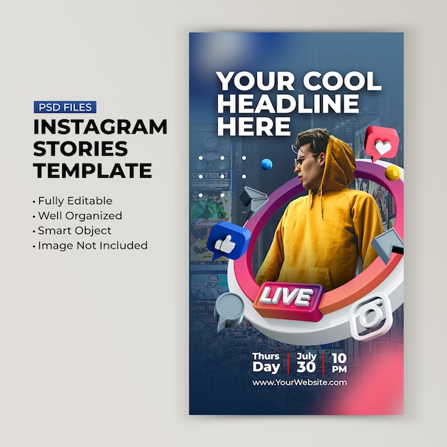 Taller de transmisión en vivo Publicación de Instagram Plantilla de publicación en redes sociales