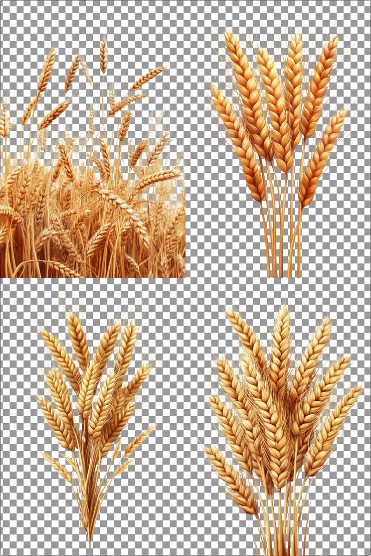 El tallo de trigo dorado símbolo de la cosecha y la abundancia hiperrealista aislado PNG con transparente claro