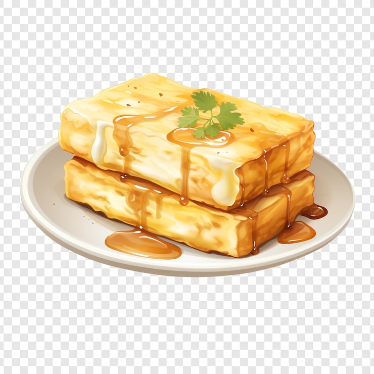 PSD tamagoyaki isolado em fundo transparente