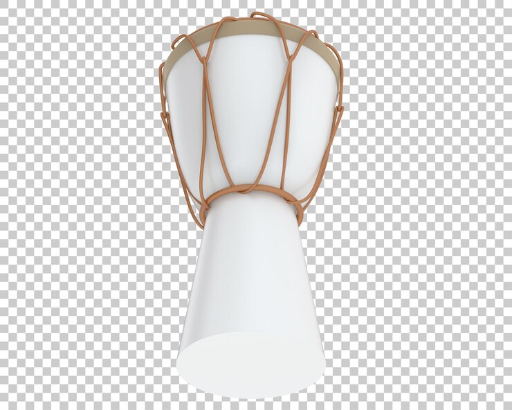 PSD tambor bongo sobre fondo transparente ilustración de renderizado 3d