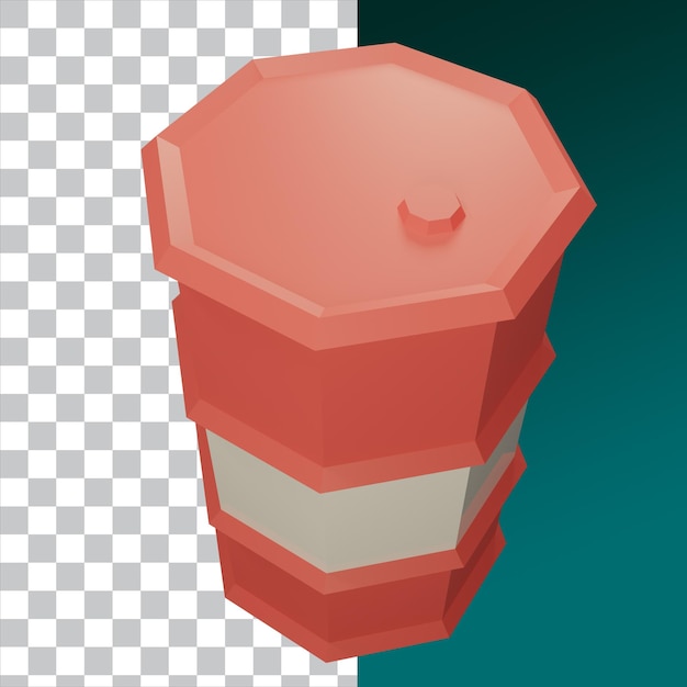 Tambour De Baril De Pétrole Low Poly De Rendu 3d