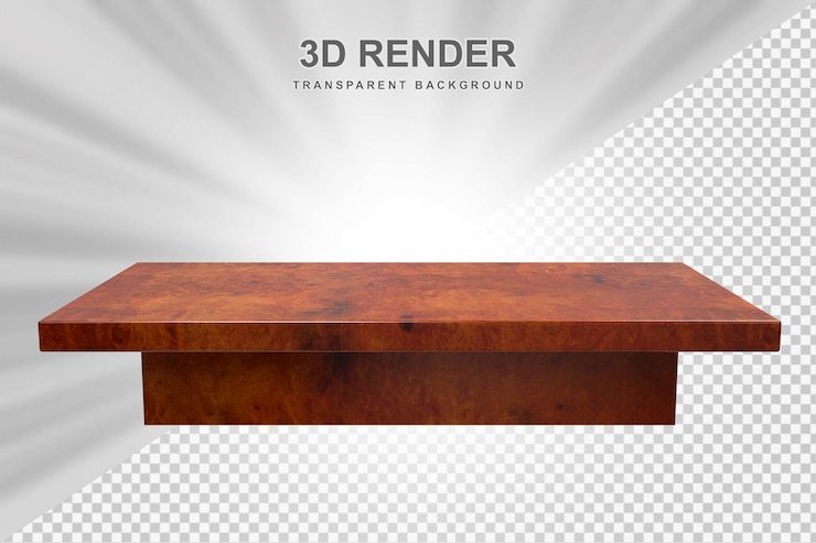 PSD tampo de mesa de madeira 3d