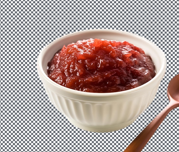 Tan deliciosa la Sra. Balls Chutney aislada sobre un fondo transparente
