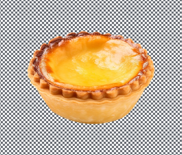 Tan deliciosa tarta de huevo china aislada en un fondo transparente