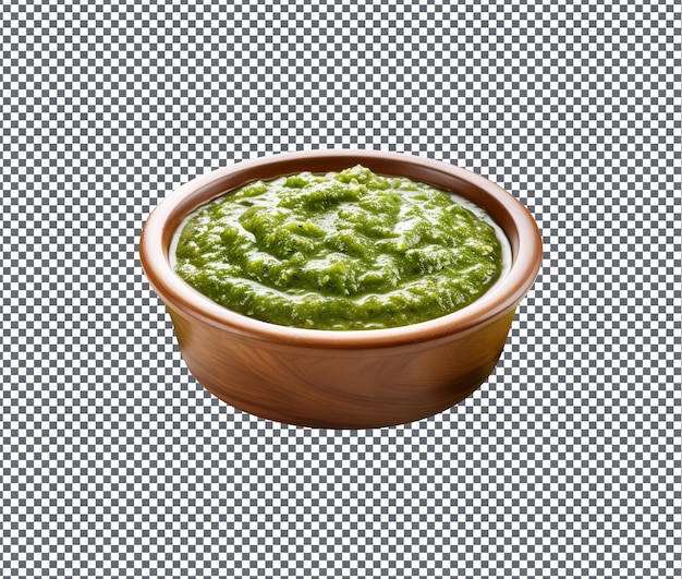 PSD tan delicioso chutney de menta aislado sobre fondo transparente