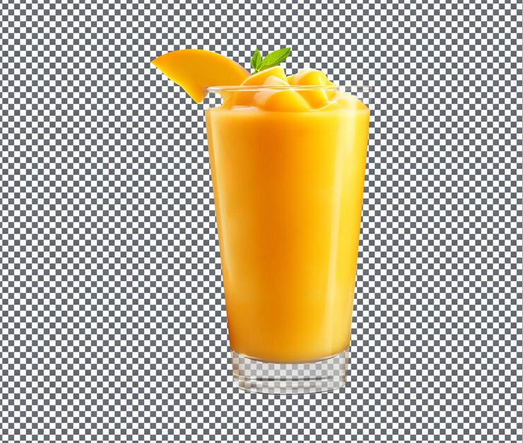 PSD tan dulce batido de mango aislado en un fondo transparente