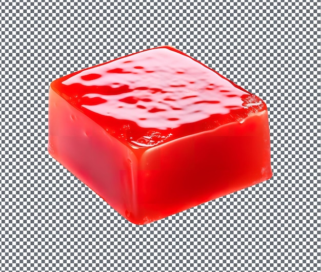 Tan dulce gelatina aislada en un fondo transparente