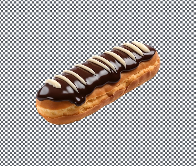 Tan dulce pastel francés aislado en un fondo transparente