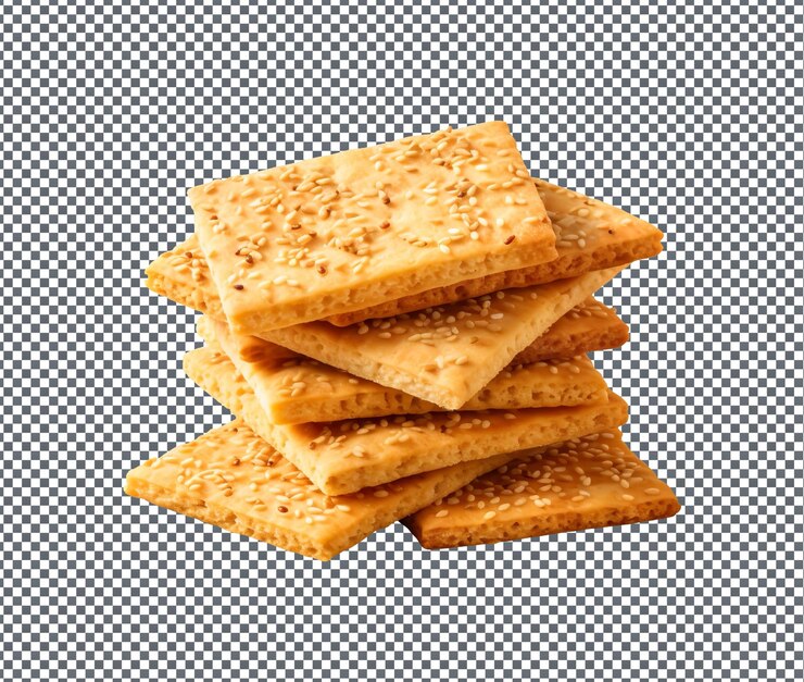 PSD tan dulces galletas de sésamo aisladas en un fondo transparente