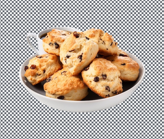Tan dulces Scones aislados en un fondo transparente