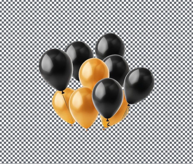 Tan hermosos globos de graduación aislados en un fondo transparente
