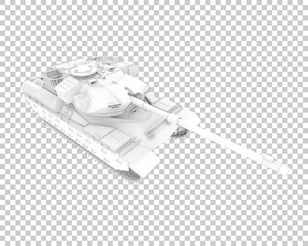 Tank isoliert auf durchsichtigem Hintergrund 3D-Rendering-Illustration