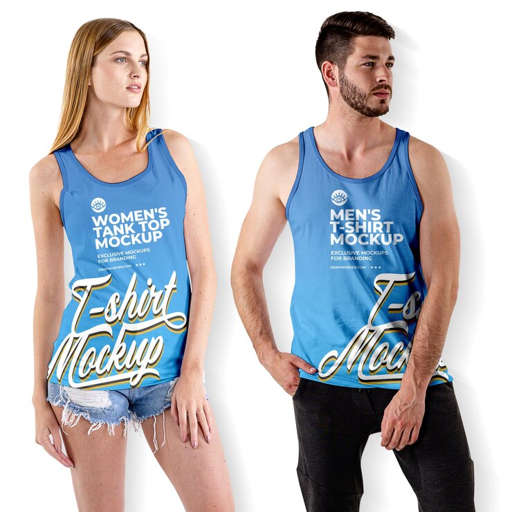 Tank Top mockup for Man and Woman