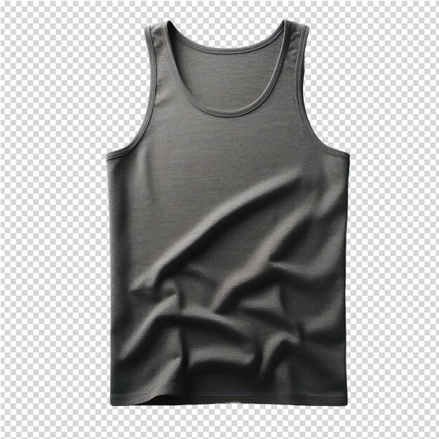 PSD un tank top noir avec un dessin gris dessus