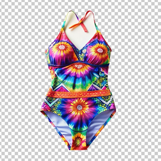 PSD tankini de praia colorido isolado em fundo transparente