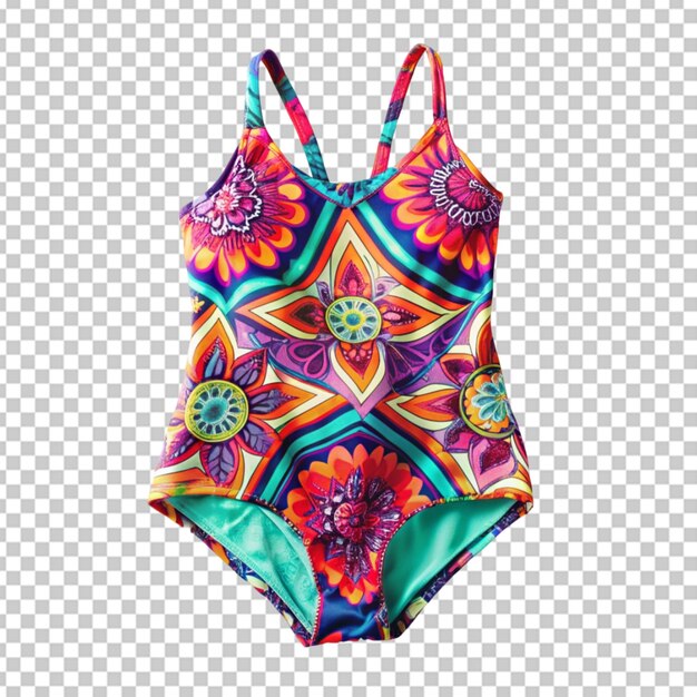 PSD tankini de playa colorido aislado en un fondo transparente