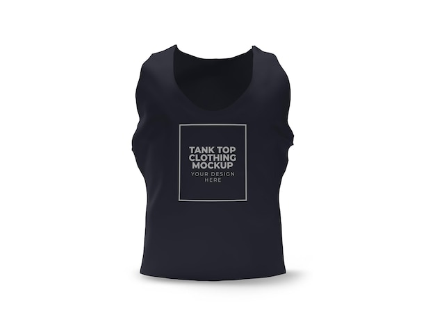 PSD tanktop-mockup auf isoliertem hintergrund