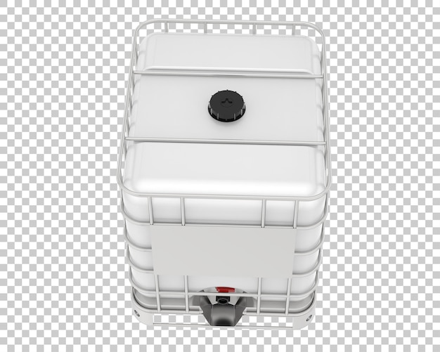 Tanque de agua aislado sobre fondo transparente Ilustración de renderizado 3d