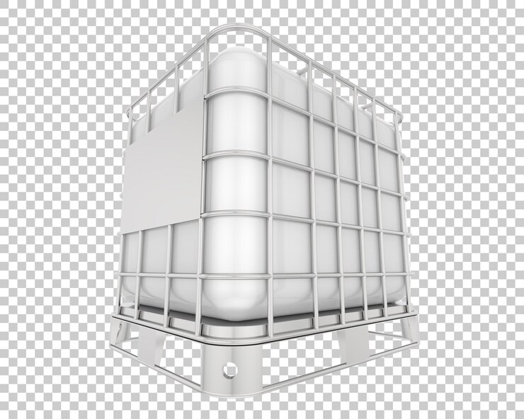 PSD tanque de agua aislado sobre fondo transparente ilustración de renderizado 3d