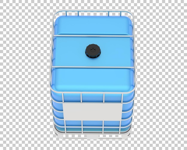 Tanque de agua aislado sobre fondo transparente Ilustración de renderizado 3d