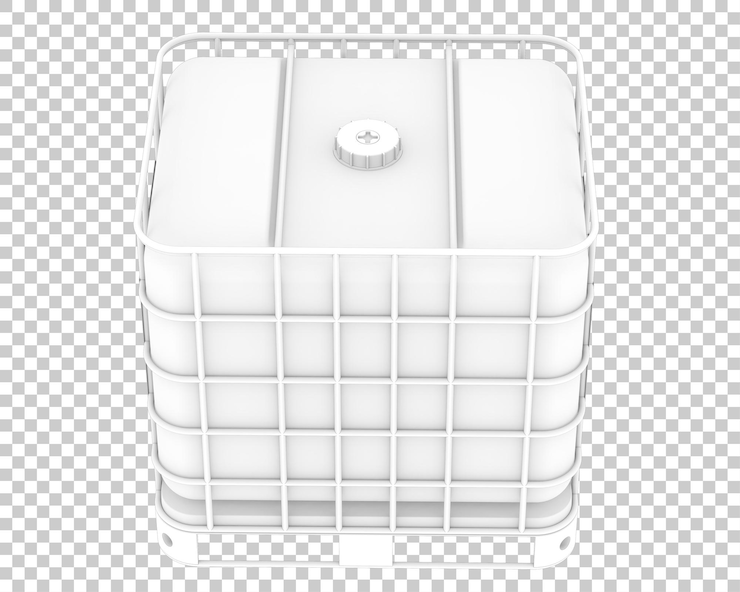 PSD tanque de agua aislado sobre fondo transparente ilustración de renderizado 3d