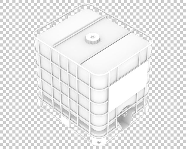 Tanque de agua aislado sobre fondo transparente Ilustración de renderizado 3d
