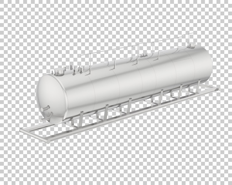 PSD tanque de almacenamiento de combustible aislado sobre fondo transparente ilustración de renderizado 3d