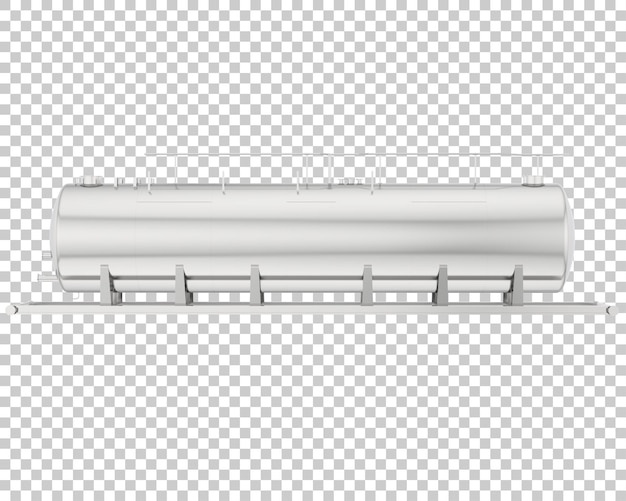 Tanque de almacenamiento de combustible aislado sobre fondo transparente Ilustración de renderizado 3d