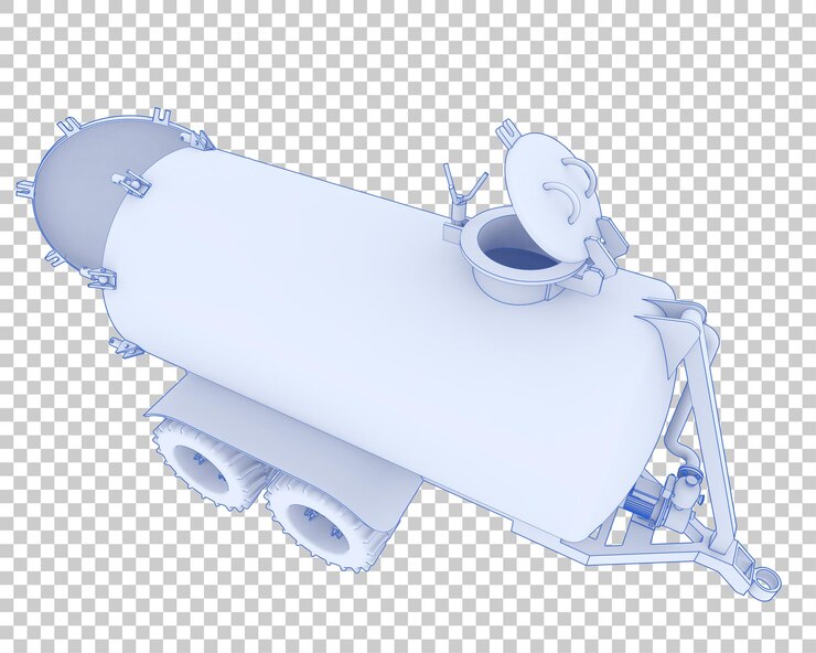 PSD tanque de combustible en la ilustración de renderizado 3d de fondo transparente