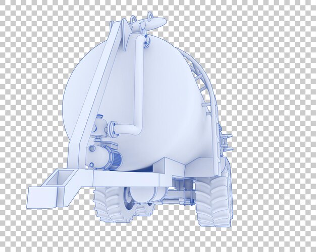 Tanque de combustível na ilustração de renderização 3d de fundo transparente