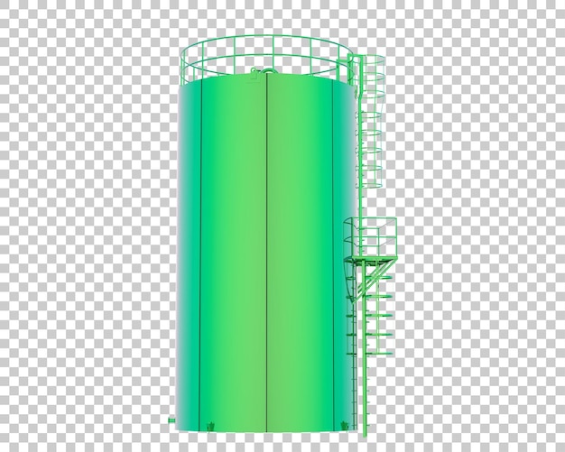 PSD tanque de gás isolado na ilustração de renderização 3d de fundo transparente