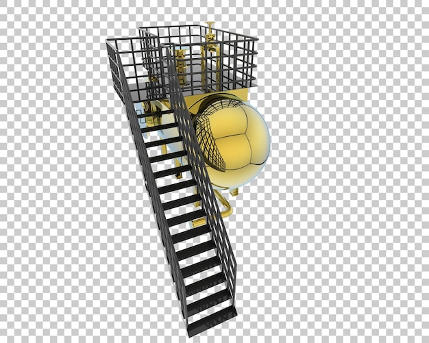 Tanque de gas aislado en la ilustración de renderizado 3d de fondo transparente