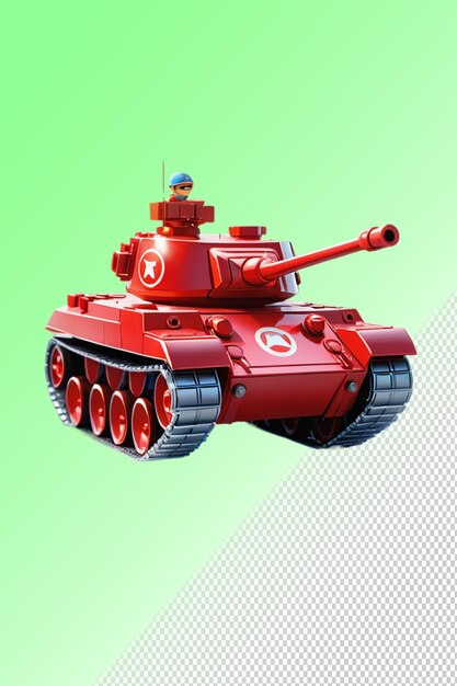 PSD el tanque de ilustración psd 3d aislado sobre un fondo transparente