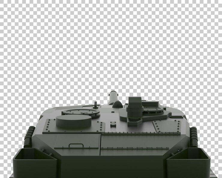 PSD tanque en la ilustración de renderizado 3d de fondo transparente