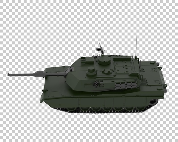 Tanque en la ilustración de renderizado 3d de fondo transparente