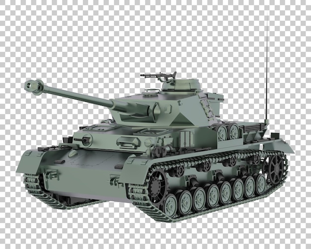 Tanque en la ilustración de renderizado 3d de fondo transparente