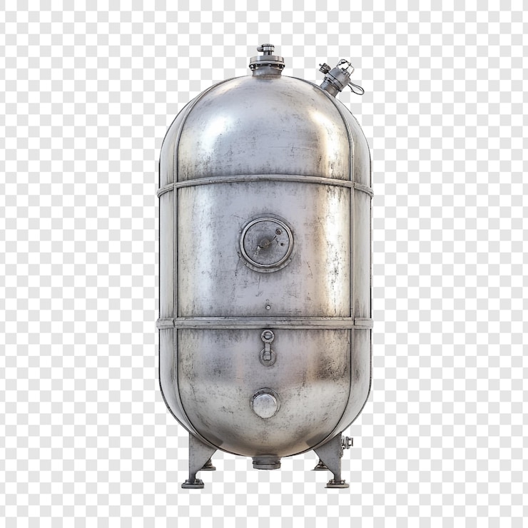 PSD tanque industrial de metal con un aspecto antiguo