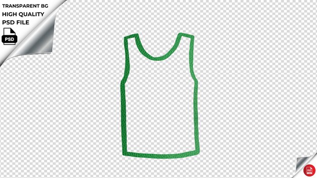 PSD tanques masculinos vector icon couro de luxo verde texturizado psd transparente