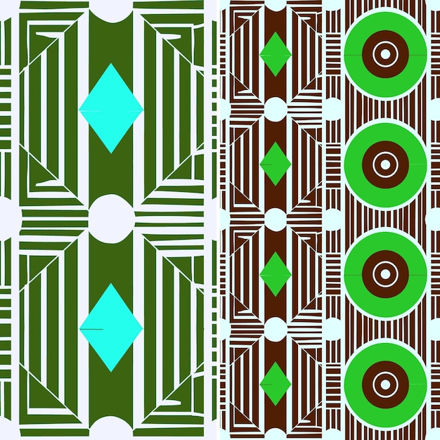 Tansanianische Maasai-Muster mit Streifen, Kreisen und Dreiecken PNG Traditionelle abstrakte Designs