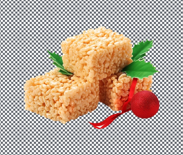 PSD tanta delícia de rice krispies isolados em fundo transparente