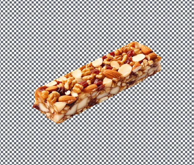 PSD tão doce nutty bars granola isolado em fundo transparente